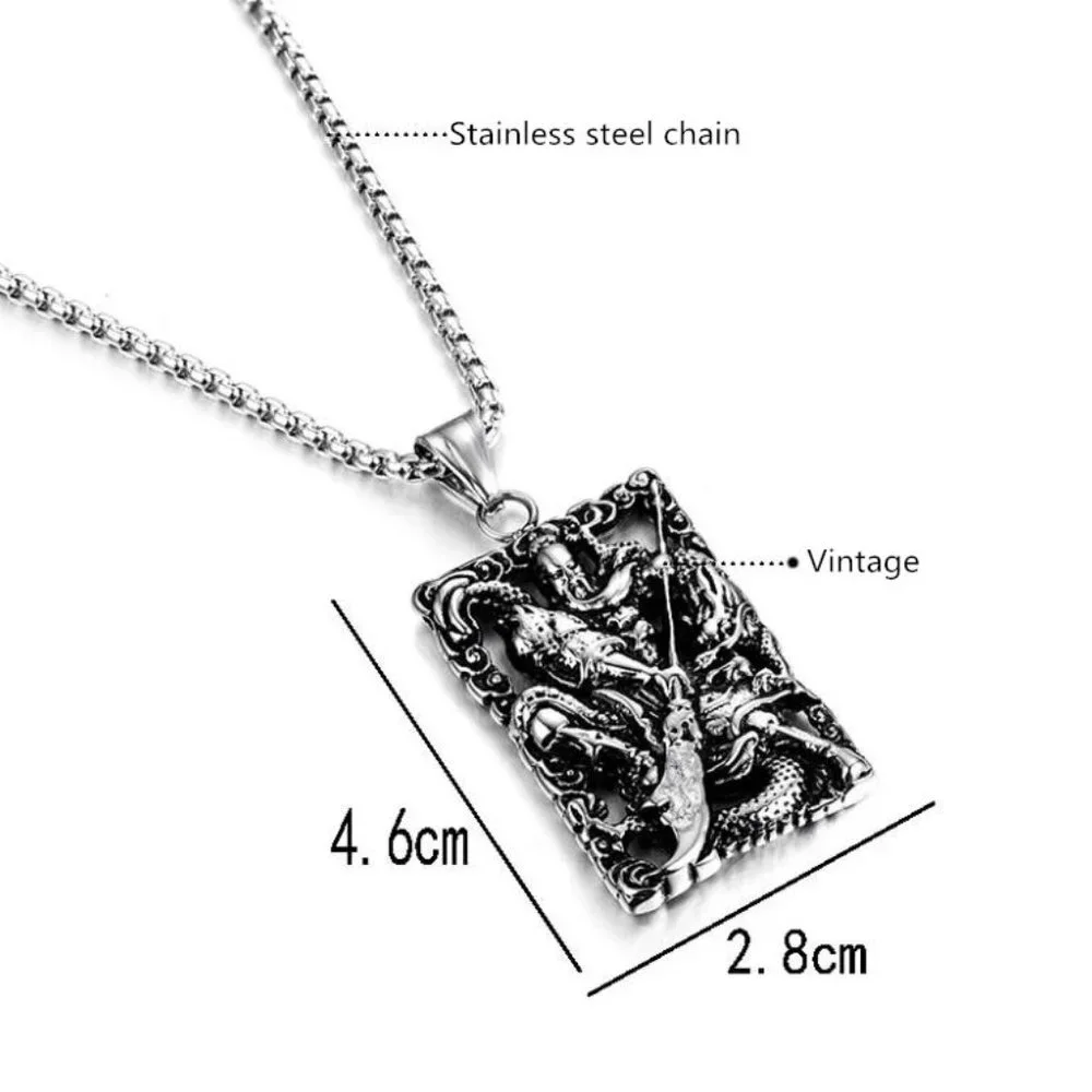 ❤️Tibetan retro ethnic broadsword pendant necklace for women/men, N90201P174